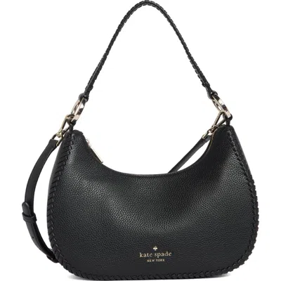 Kate Spade New York Leila Whipstitch Leather Shoulder Bag In Black