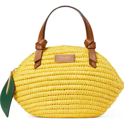 Kate Spade New York Lemon Drop Straw Crossbody Bag