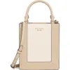 Kate Spade New York Lena Colorblocked Pebbled Leather Mini Tote Bag In Multi
