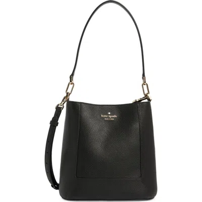 Kate Spade New York Lena Pebbled Leather Bucket Bag In Black