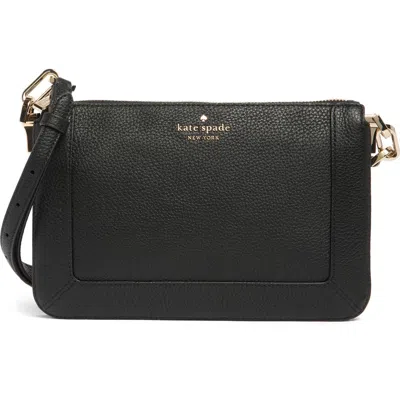 Kate Spade New York Lena Pebbled Leather Crossbody Bag In Black