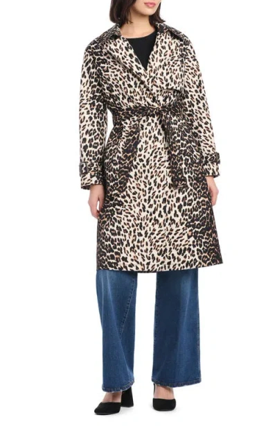Kate Spade New York Leopard Print Trench Coat In Animal Print