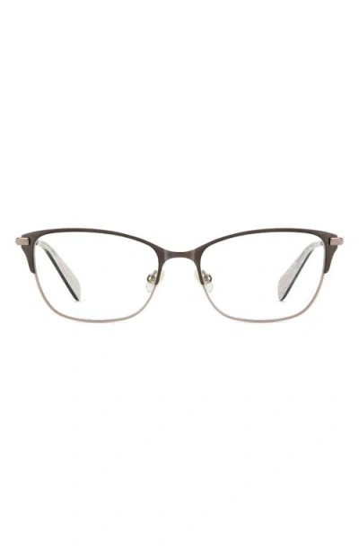 Kate Spade New York Lidia 54mm Rectangular Reading Glasses In Brown