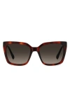 Kate Spade New York Lilah 55mm Gradient Square Sunglasses In Havana/brown Sf