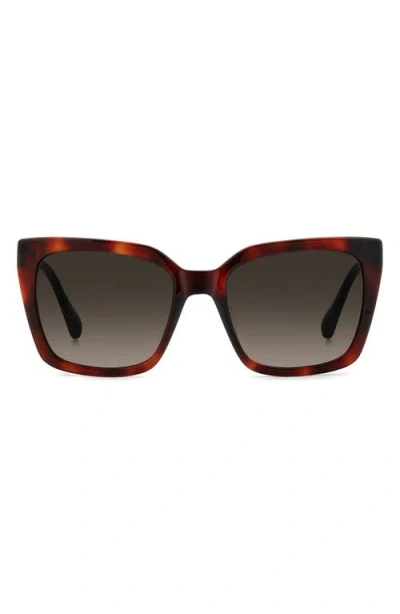 Kate Spade New York Lilah 55mm Gradient Square Sunglasses In Havana/brown Sf