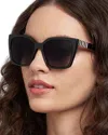 Kate Spade New York Lilah 55mm Gradient Square Sunglasses In Black/gray