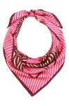 Kate Spade New York Linear Bloom Silk Square Scarf In Marker Pink