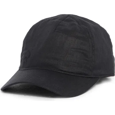 Kate Spade New York Linen Baseball Cap In Black