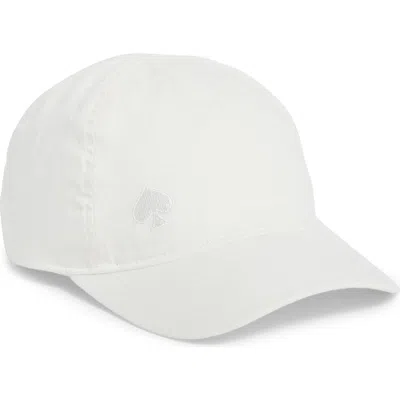 Kate Spade New York Linen Baseball Cap In Cream