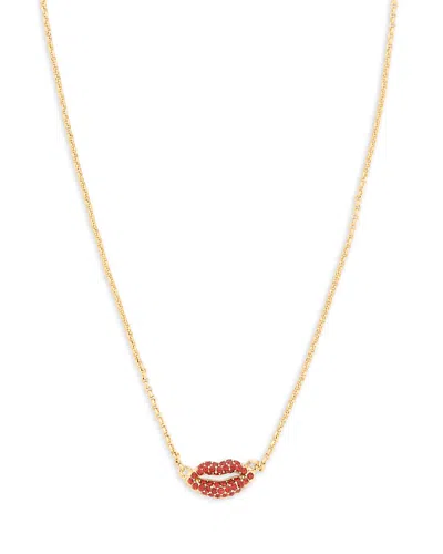 Kate Spade New York Lips Mini Necklace, 15-17.5 In Neutral