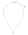 Kate Spade New York Little Luxuries Square Pendant Necklace, 16 In Pink/gold