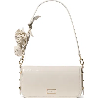 Kate Spade New York Liv Floral Applique Leather Shoulder Bag In Brown
