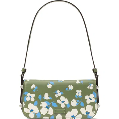 Kate Spade New York Liv Painterly Bouquet Embossed Leather Shoulder Bag In Multi