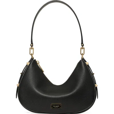 Kate Spade New York Liv Pebble Leather Convertible Shoulder Bag In Black
