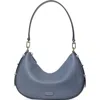 Kate Spade New York Liv Pebble Leather Convertible Shoulder Bag In Gray