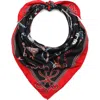Kate Spade New York Lock And Key Silk Square Scarf In Planetary Navy