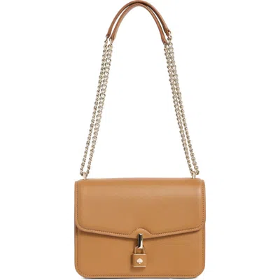 Kate Spade New York Locket Small Grain Leather Shoulder Bag In Brown