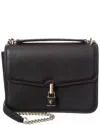 Kate Spade New York Locket Small Grain Pebbled Leather Large Flap Shoulder Bag In Black