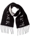 Kate Spade New York Logo Wool-blend Scarf In Black
