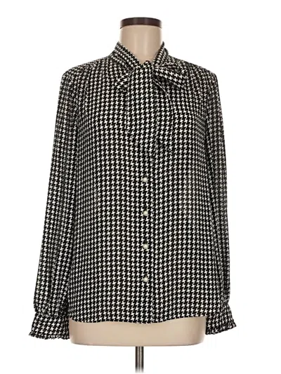 Pre-owned Kate Spade New York Long Sleeve Blouse In Black