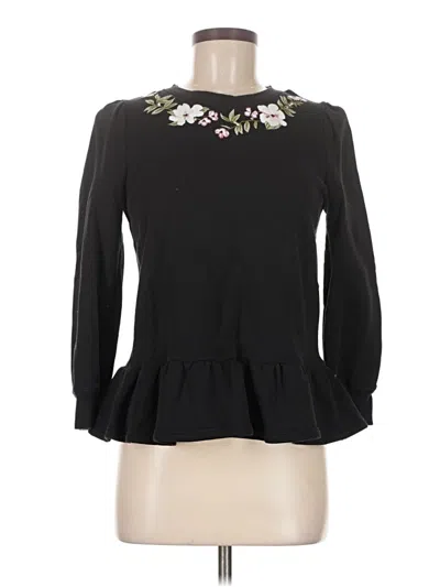 Pre-owned Kate Spade New York Long Sleeve Blouse In Black