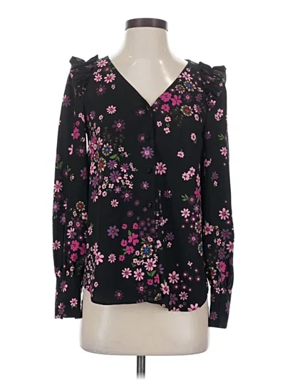 Pre-owned Kate Spade New York Long Sleeve Blouse In Black