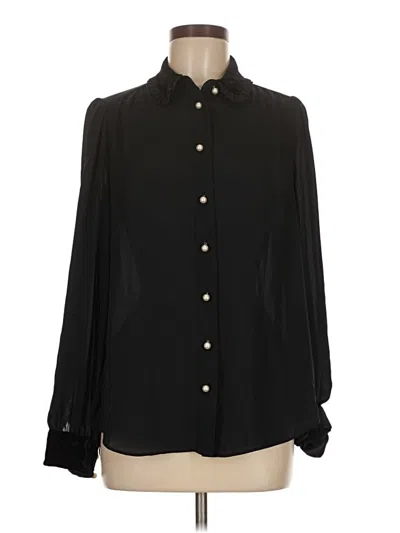 Pre-owned Kate Spade New York Long Sleeve Blouse In Black