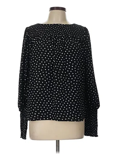 Pre-owned Kate Spade New York Long Sleeve Blouse In Black