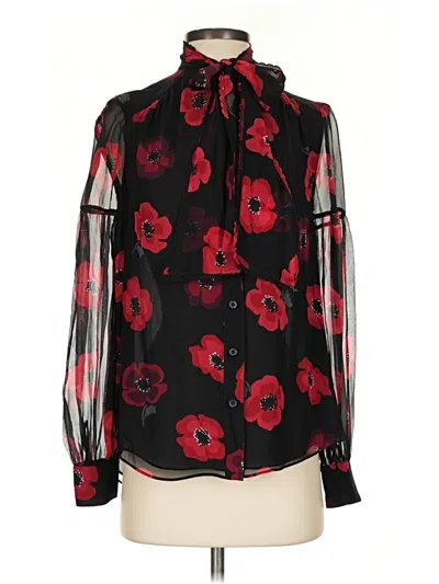 Pre-owned Kate Spade New York Long Sleeve Blouse In Black