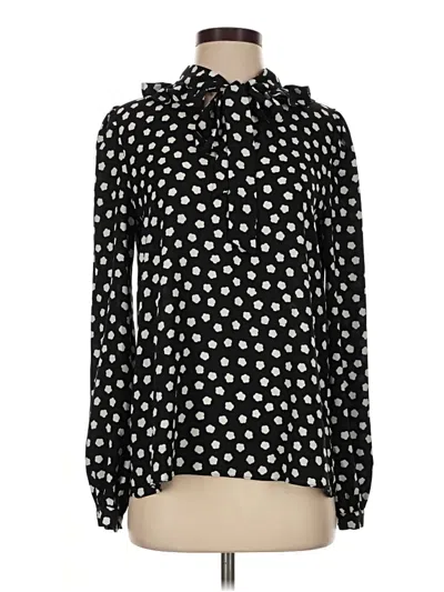 Pre-owned Kate Spade New York Long Sleeve Blouse In Black