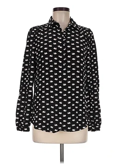 Pre-owned Kate Spade New York Long Sleeve Blouse In Black