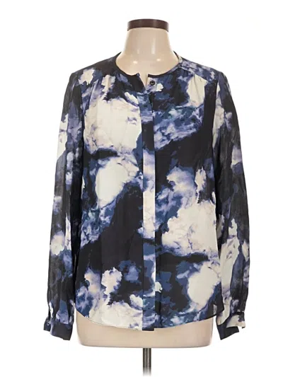 Pre-owned Kate Spade New York Long Sleeve Blouse In Blue