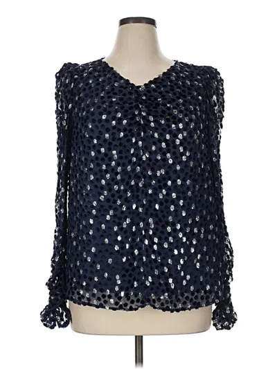 Pre-owned Kate Spade New York Long Sleeve Blouse In Blue