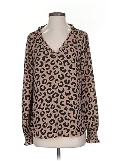 Pre-owned Kate Spade New York Long Sleeve Blouse In Brown