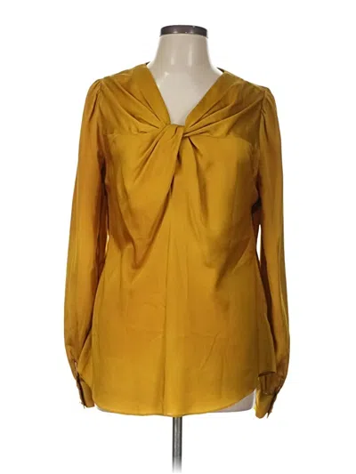 Pre-owned Kate Spade New York Long Sleeve Blouse In Gold