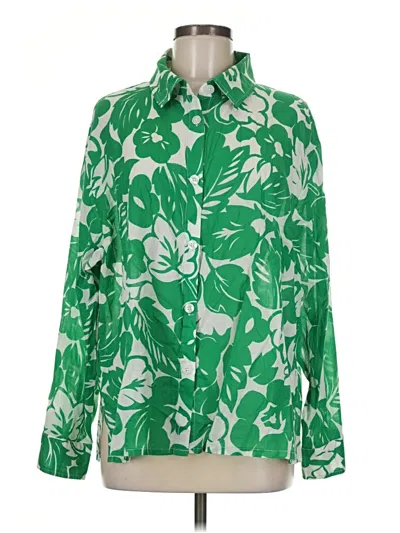 Pre-owned Kate Spade New York Long Sleeve Blouse In Green