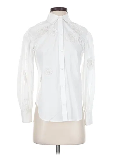 Pre-owned Kate Spade New York Long Sleeve Blouse In Ivory