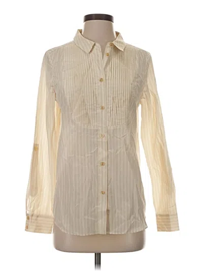 Pre-owned Kate Spade New York Long Sleeve Blouse In Ivory