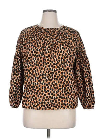 Pre-owned Kate Spade New York Long Sleeve Blouse In Orange