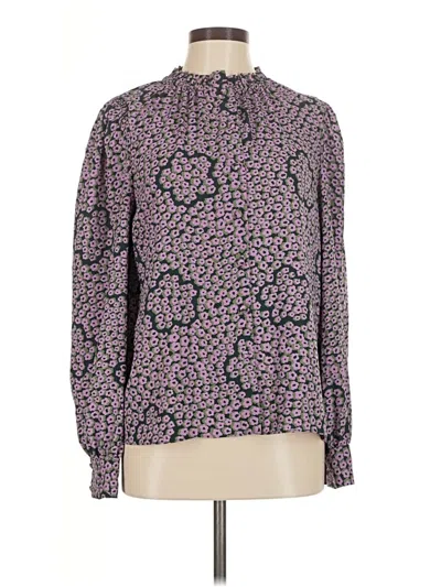 Pre-owned Kate Spade New York Long Sleeve Blouse In Purple