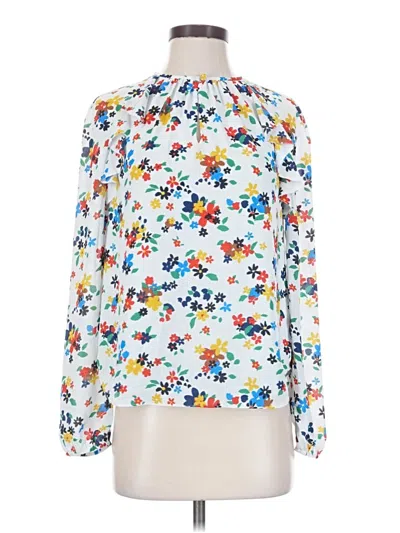 Pre-owned Kate Spade New York Long Sleeve Blouse In White