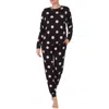 Kate Spade Jogger Pj Set In Black Script Dot