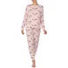 Kate Spade New York French Terry Jogger Pajama Set In Pink Winking Eyes