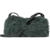 Kate Spade New York Loop Genuine Shearling Crossbody Bag In Green