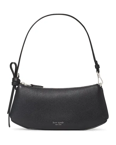 Kate Spade New York Loop Leather Pochette In Black