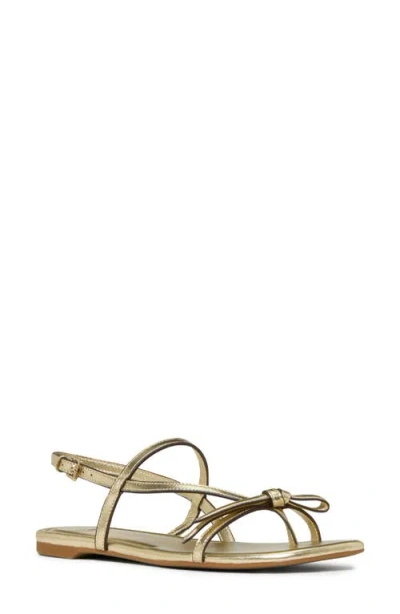 Kate Spade New York Loop Metallic Ankle Strap Sandal In Gold