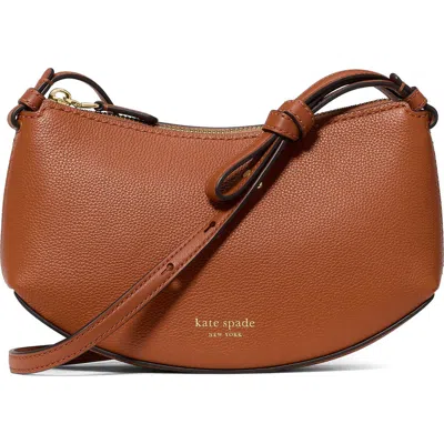 Kate Spade New York Loop Pebble Leather Crossbody Bag In Brown
