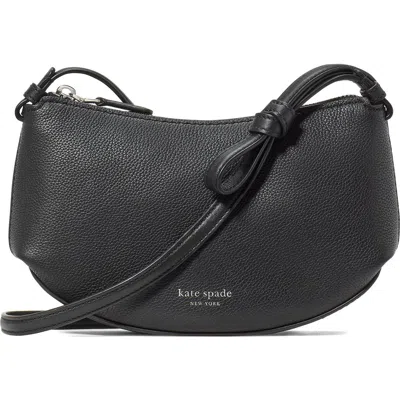 Kate Spade New York Loop Pebble Leather Crossbody Bag In Black