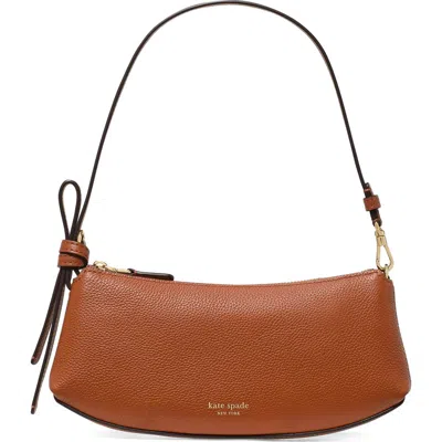 Kate Spade New York Loop Pebble Leather Shoulder Bag In Brown