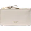 Kate Spade New York Loop Pebbled Leather Card Case In Brown